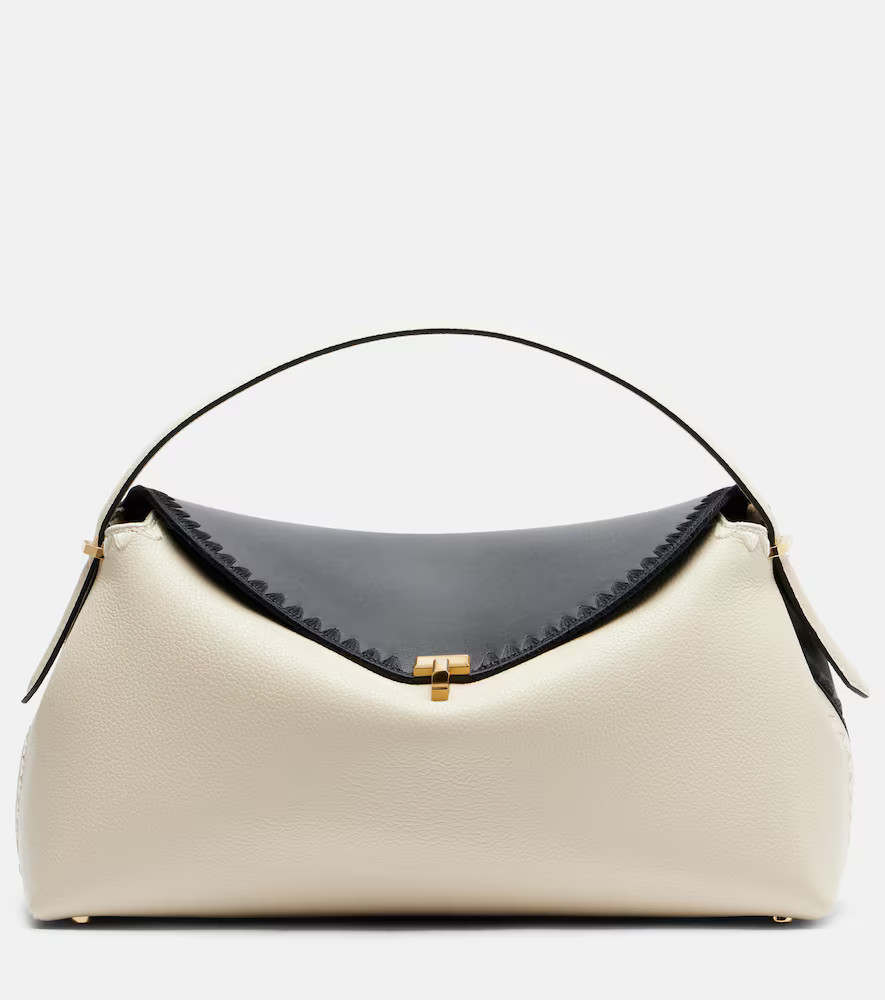 Toteme T-Lock embroidered leather tote bag | Mytheresa (UK)