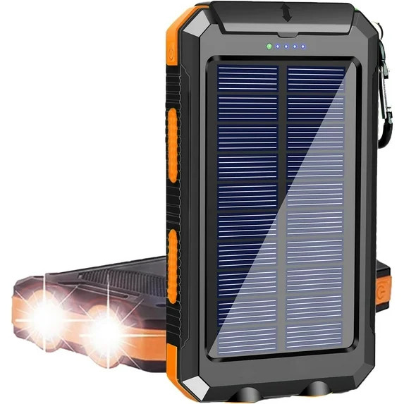 Boyuevi 10000mAh Solar Power Bank Compatible for Iphone/Android 12W Portable Charger Power Bank w... | Walmart (US)