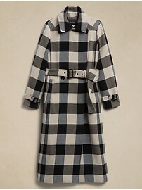 PLAID TRENCH COAT | Banana Republic Factory