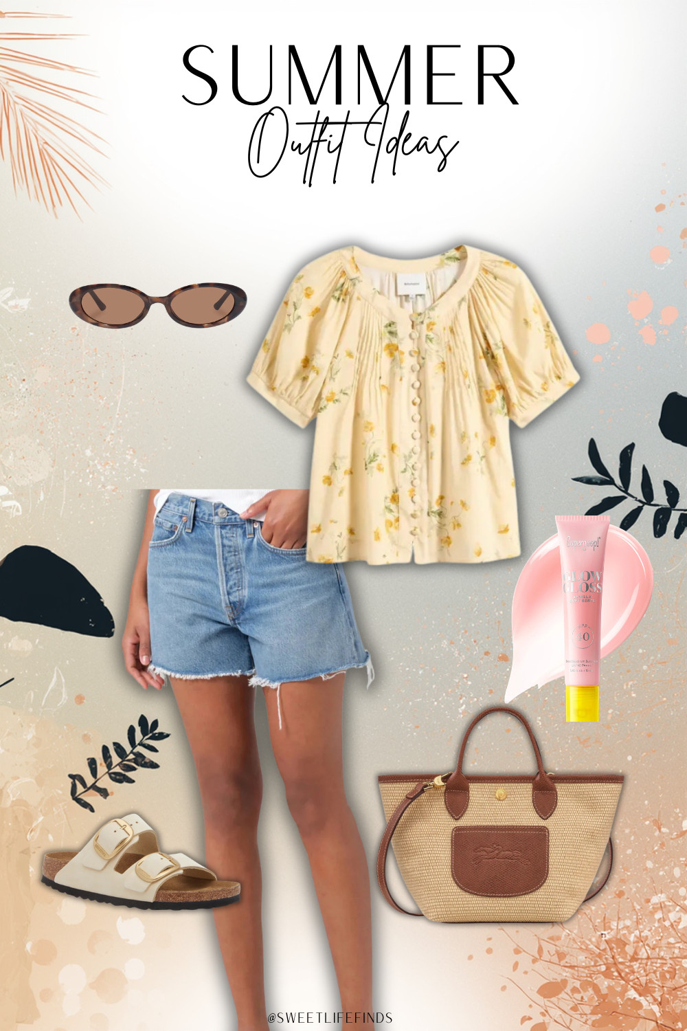Buy this if you need an easy summer outfit formula that still looks cute and pulled together. A flowy top, denim shorts, comfy sandals, and a classic tote is one of those combos that always works for errands, vacation days, and casual summer plans. Such a good look when you want something simple but still styled. 

 #SummerOutfitIdeas #CasualSummerStyle #LTKFinds #SweetLifeByKourtney #LTKgrwm #LTKootd #LTKSeasonal