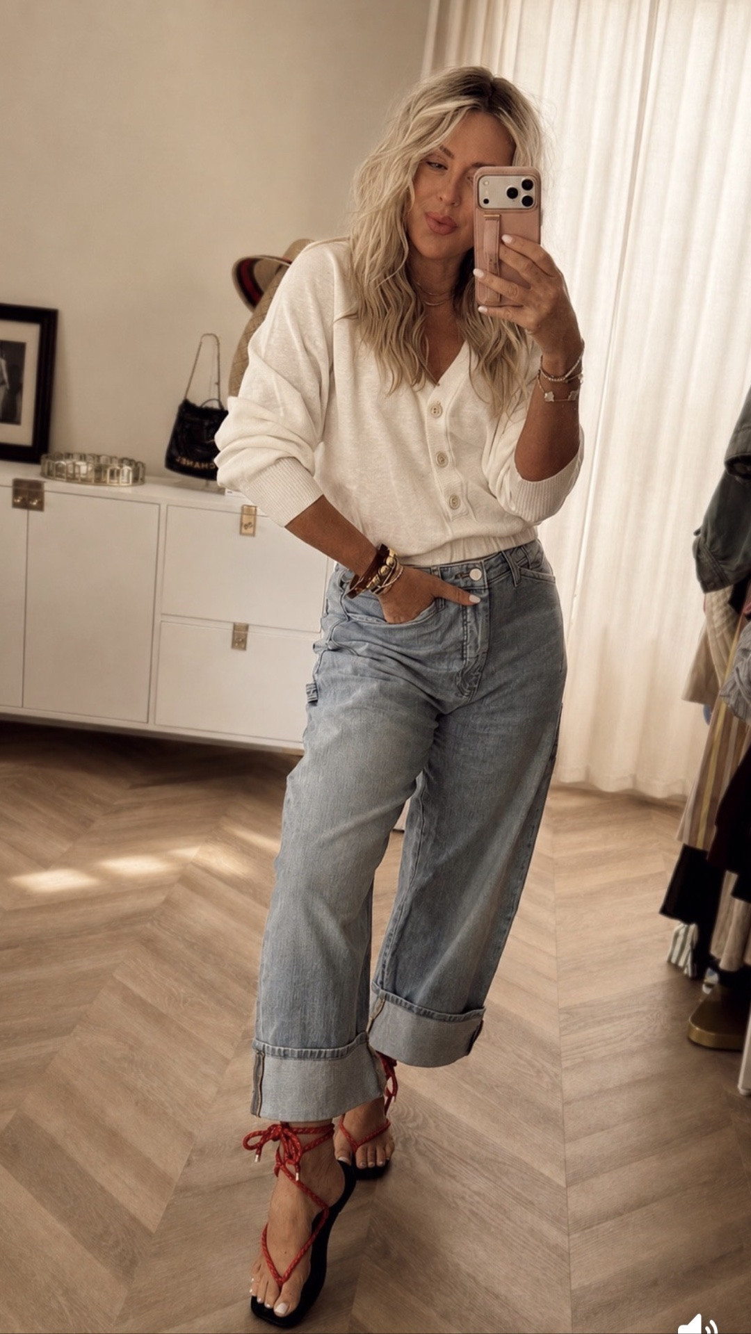 OOTD! My target summer sweater is on sale too! Score! ✨🚨 I’m in small 

Date night. Jeans. Summer outfit.