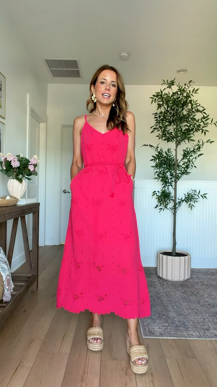 New at Target! Resort wear. Resort outfits. Vacation dresses. Vacation outfits. Summer dresses. Summer outfits. Eyelet dress in XS with adjustable straps.

#LTKootd #LTKTravel #LTKPetite