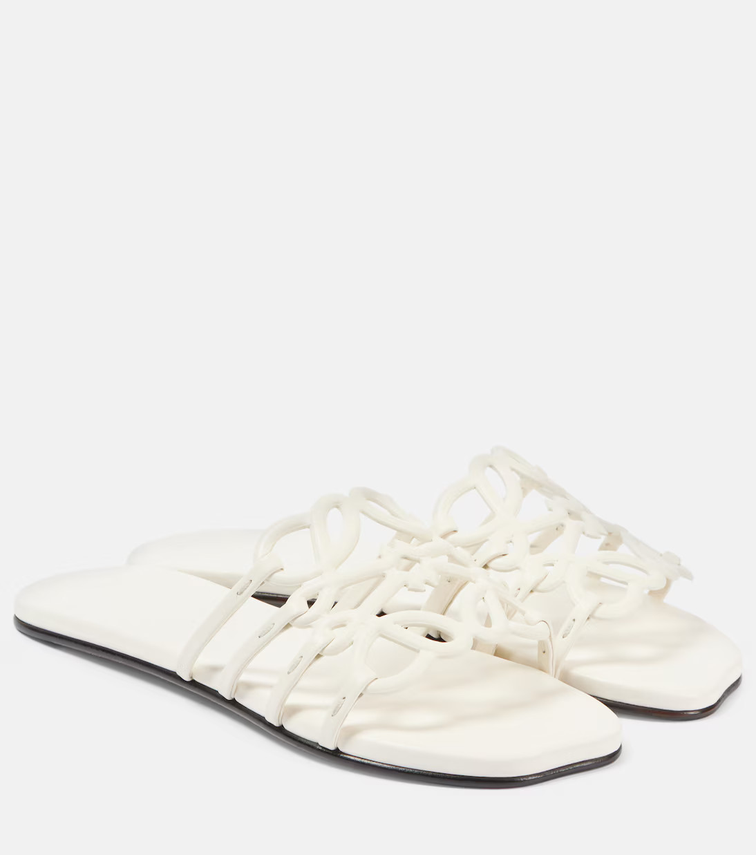 Petal Anagram leather slides | Mytheresa (US/CA)