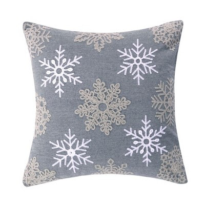 Rudolph Snowflake Decorative Pillow Gray  - Levtex Home | Target