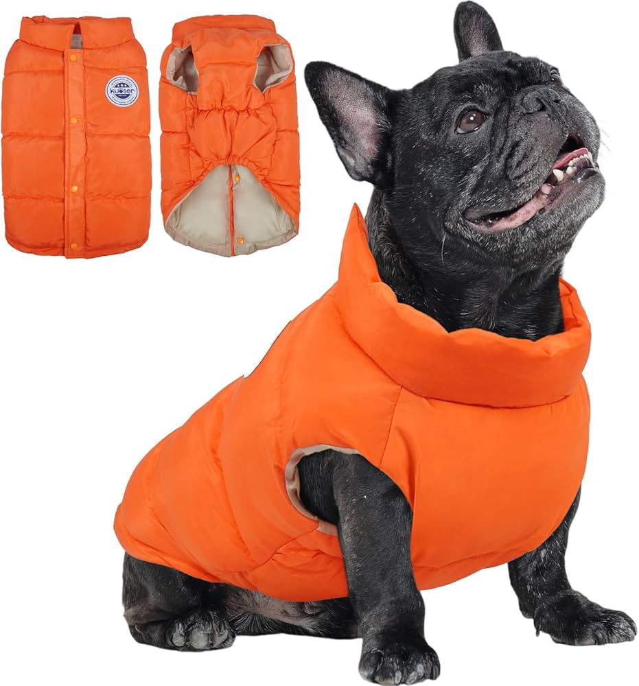Kuoser Dog Coat Puffer Vest, Warm Dog Jacket Windproof Dogs Cold Weather Coats Pet Snowsuit Padde... | Amazon (US)