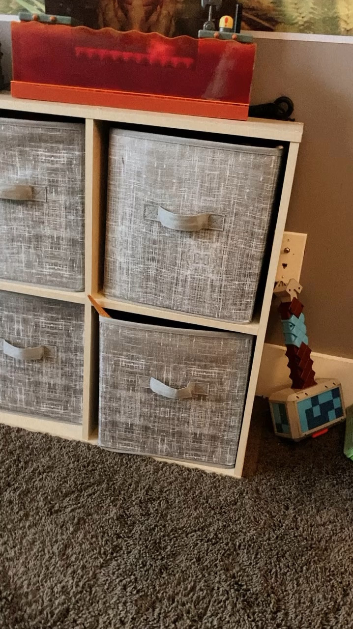 Dino, action figure, Mario, Lego, and hot wheel storage all concealed and easy to access 

#LTKhome #LTKkids #LTKVideo