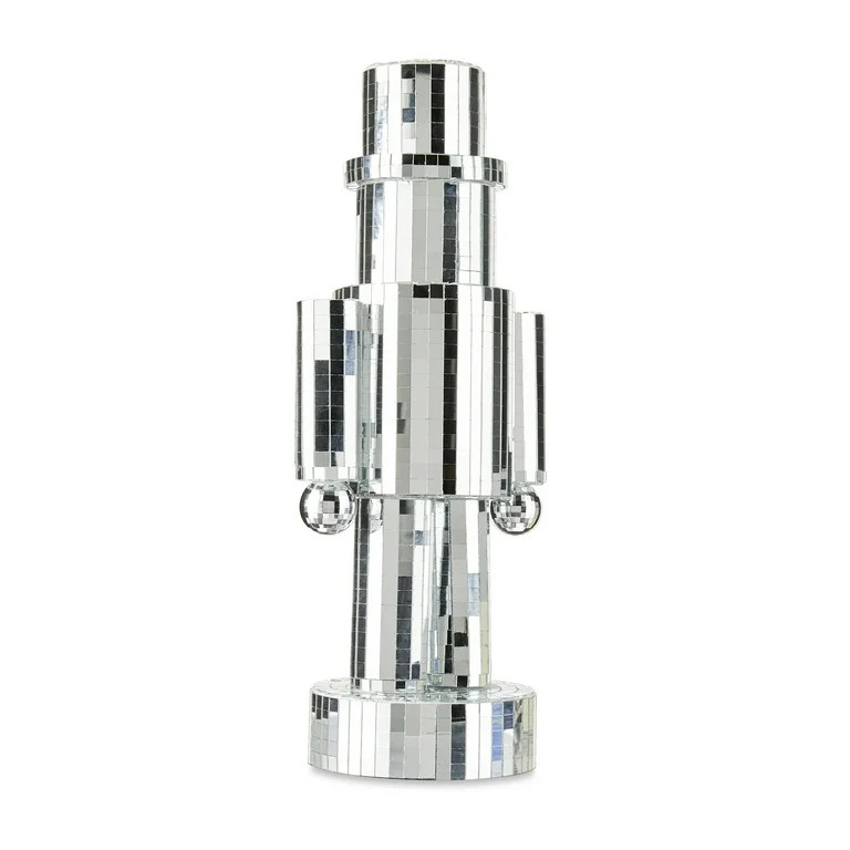 Silver Disco Nutracker, 14in x 6.5 in x 4.5 in, Holiday Time - Walmart.com | Walmart (US)