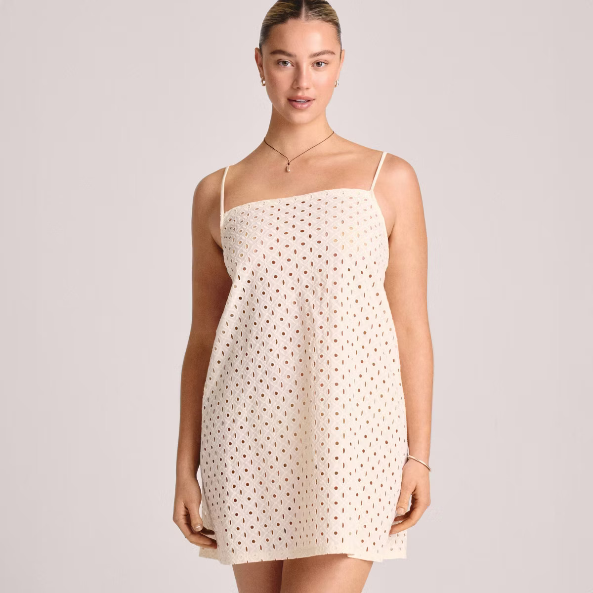 Vitamin A Women's Eyelet Mini Swim Cover Up Dress - White | Target