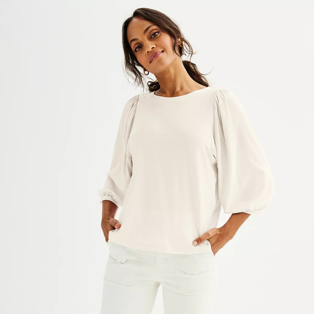 Women's Sonoma Goods For Life® Puff-Sleeve Tee | Kohl's