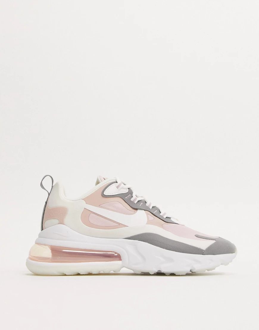 Nike Air Max 270 React Pink And Grey Trainers | ASOS (Global)