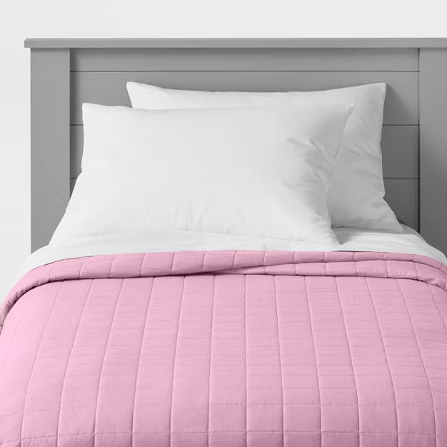 Box Stitch Microfiber Quilt - Pillowfort™ | Target