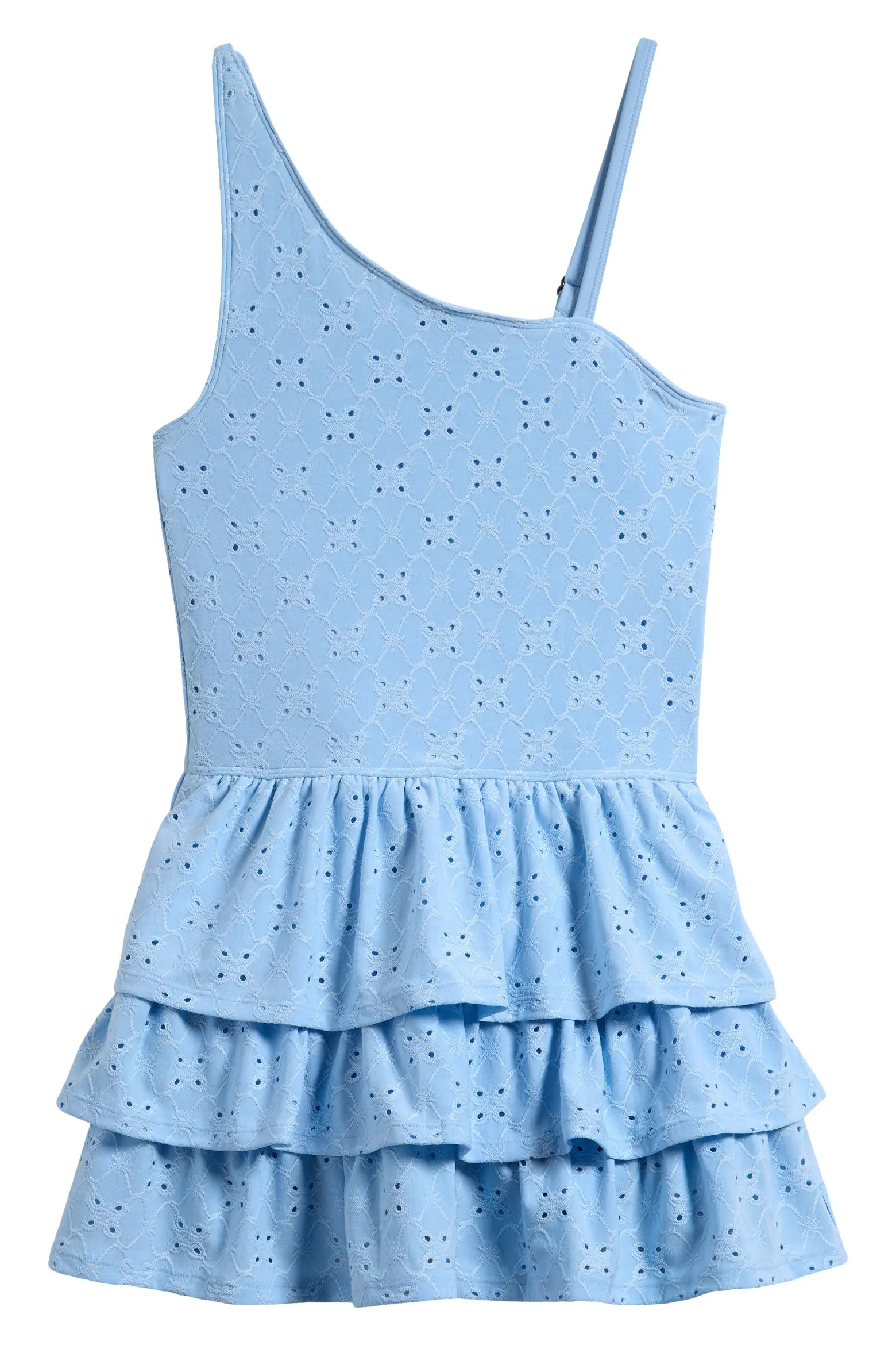 Kids' Active Eyelet One Shoulder Minidress with Built-In Shorts (Women) | Nordstrom | Nordstrom