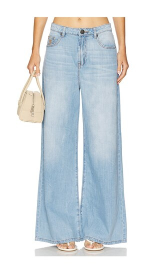 Love Machines High Waist Super Wide Leg in Cool Blue | Revolve Clothing (Global)