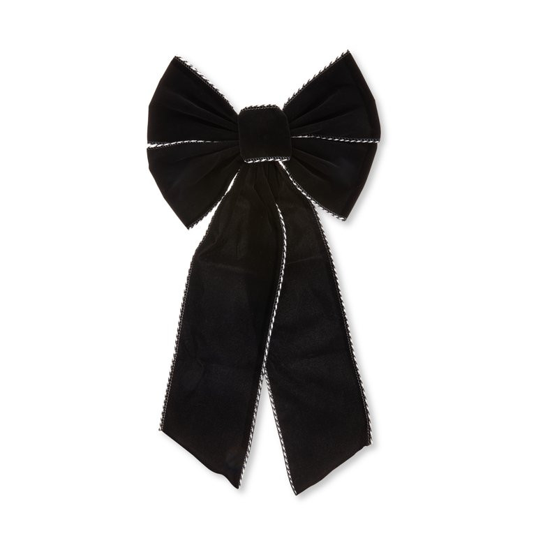Black Velvet Polyester Bow, 19.5 in, by Holiday Time | Walmart (US)