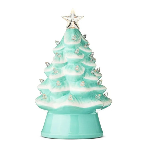 Mr. Christmas 8-inch Nostalgic Blue Ceramic Tree | Walmart (US)