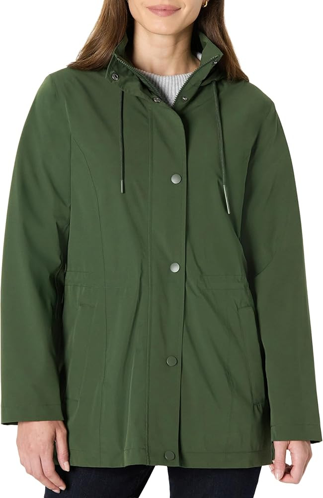 Amazon Essentials Women's Relaxed-Fit Lightweight Waterproof Long Hooded Rain Jacket | Amazon (US)