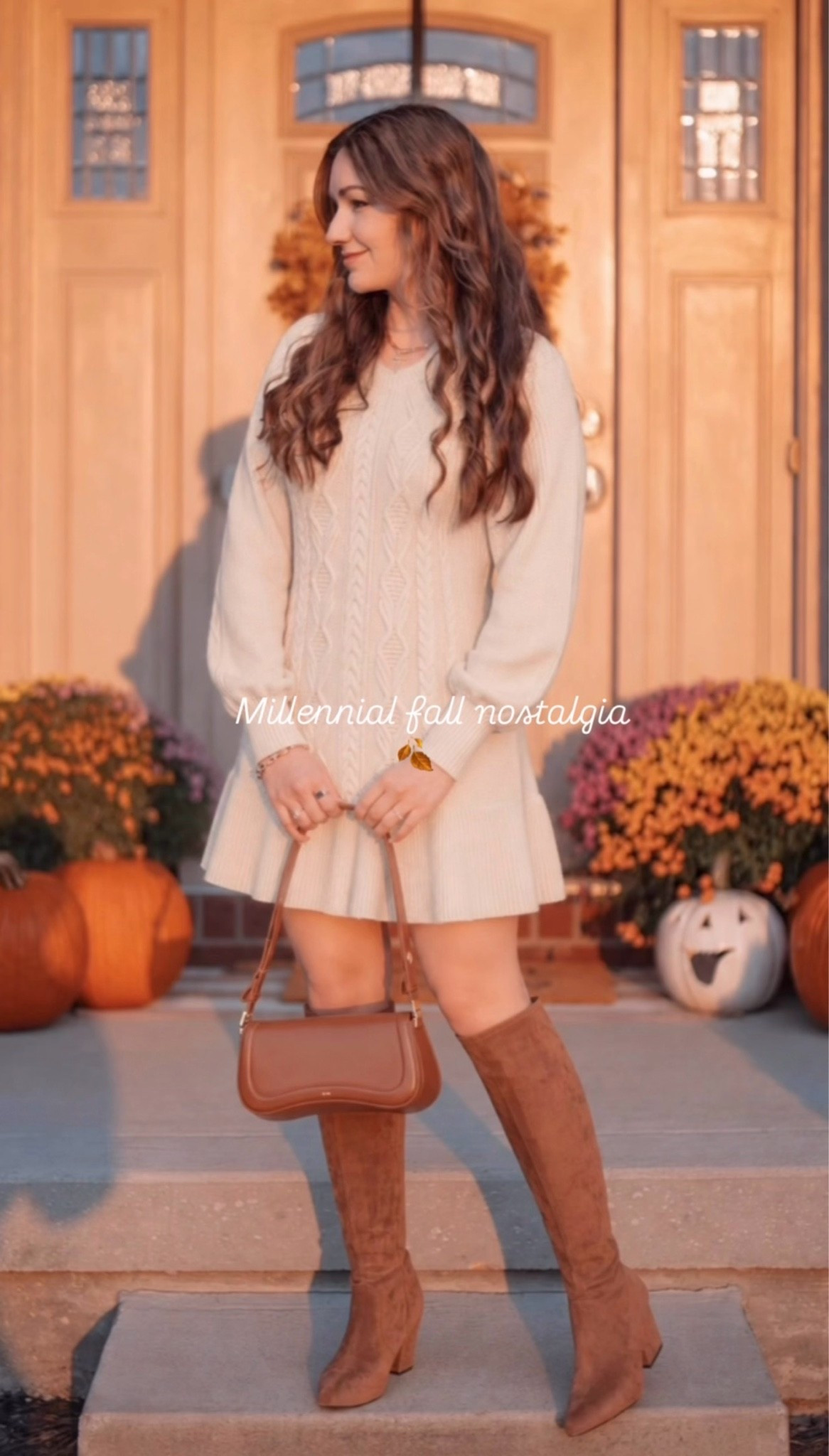 fall outfits women over 50, sweater dress,size M, boots, fall outfits, fall dress, shoulder bag

#LTKSeasonal #LTKootd #LTKSaleAlert