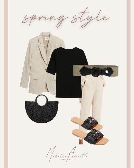 The perfect on trend outfit for spring! Love how many ways you can wear this linen set. 

Linen blazer, linen pants, neutral style, black purse, black bag, spring outfit, spring style 

#LTKstyletip #LTKover40 #LTKtravel