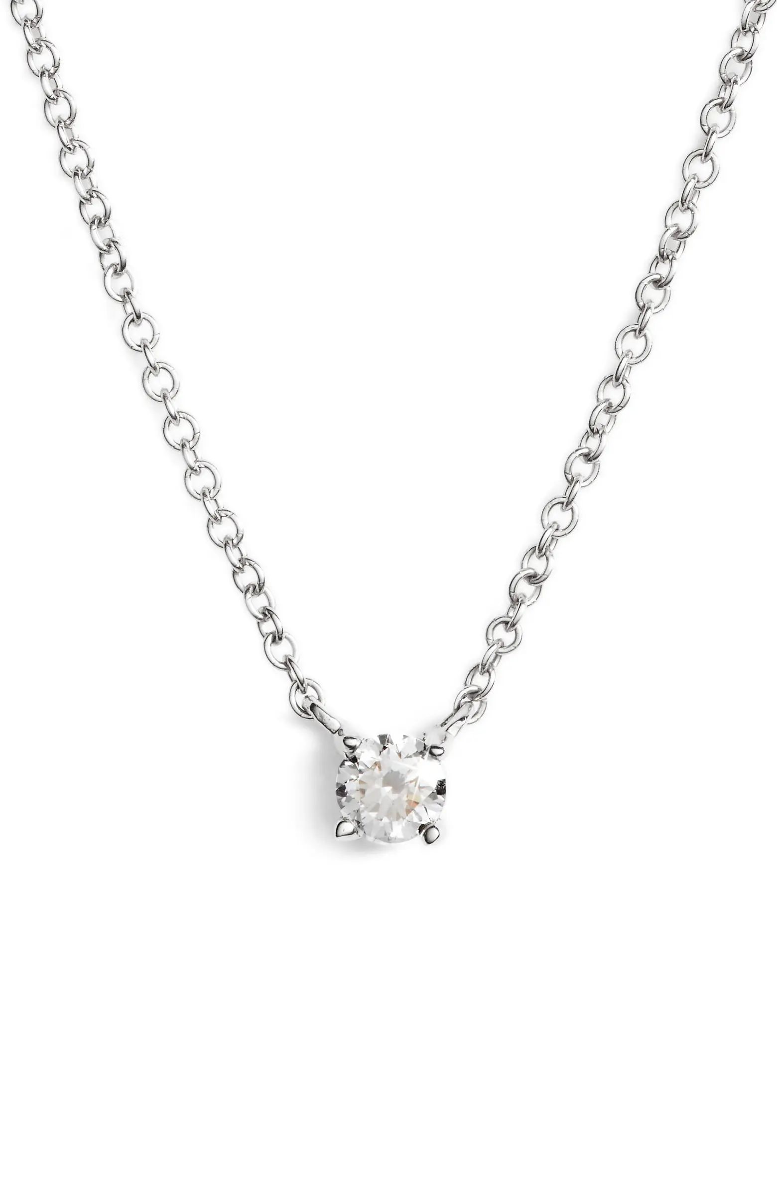 Petite Liora Diamond Solitaire Pendant Necklace | Nordstrom