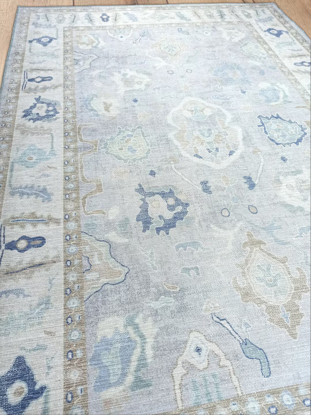 Gray Modern Oushak Rug, Shades of Soft Grey Vintage Pastel Turkish Area Rugs, Oriental Antique In... | Etsy (US)