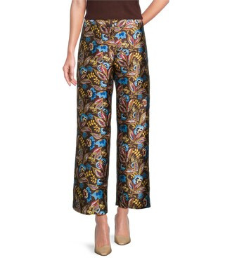Preston & York Carly Coordinating Straight Leg Printed Mikado Pants | Dillard's | Dillard's