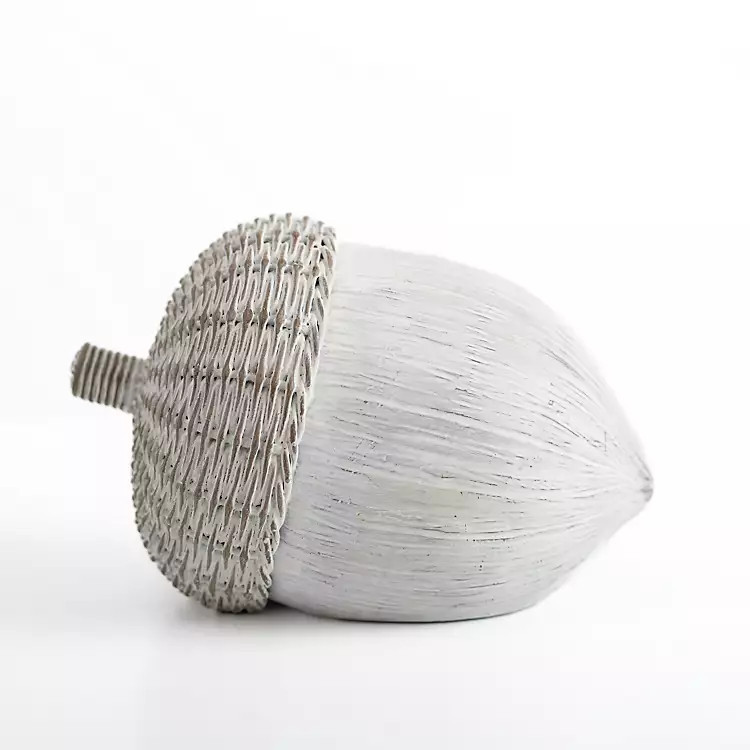Whitewashed Acorn Decoration, 8 in. | Kirkland's Home