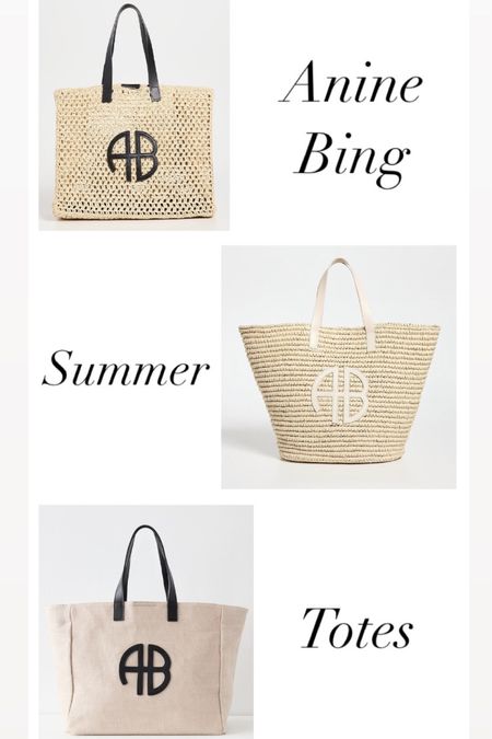 Super cute summer totes from Anine Bing! #designerbag #aninebing #raffiatote 

#LTKStyleTip #LTKTravel #LTKItBag