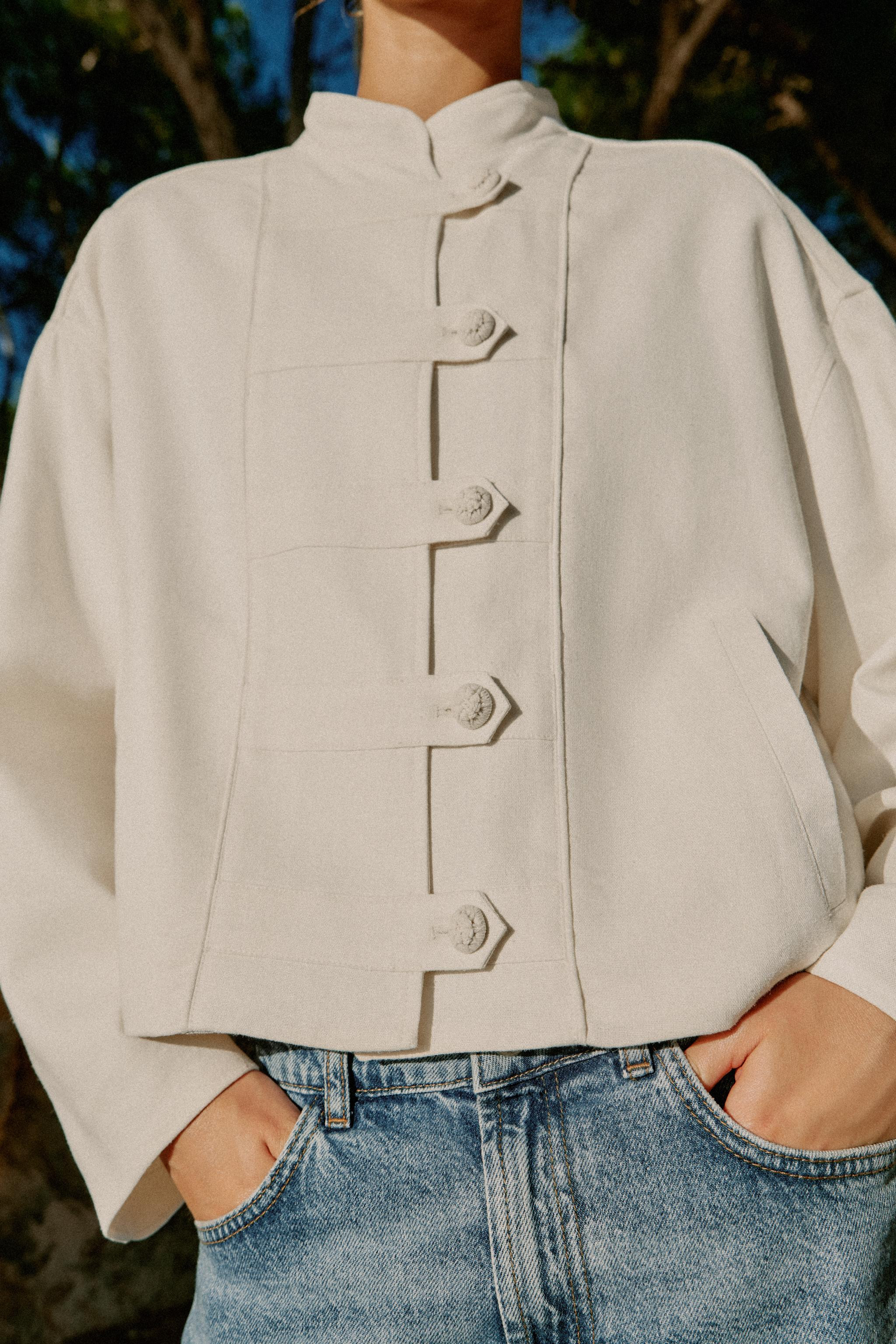 LINEN TOGGLE JACKET | Zara Canada