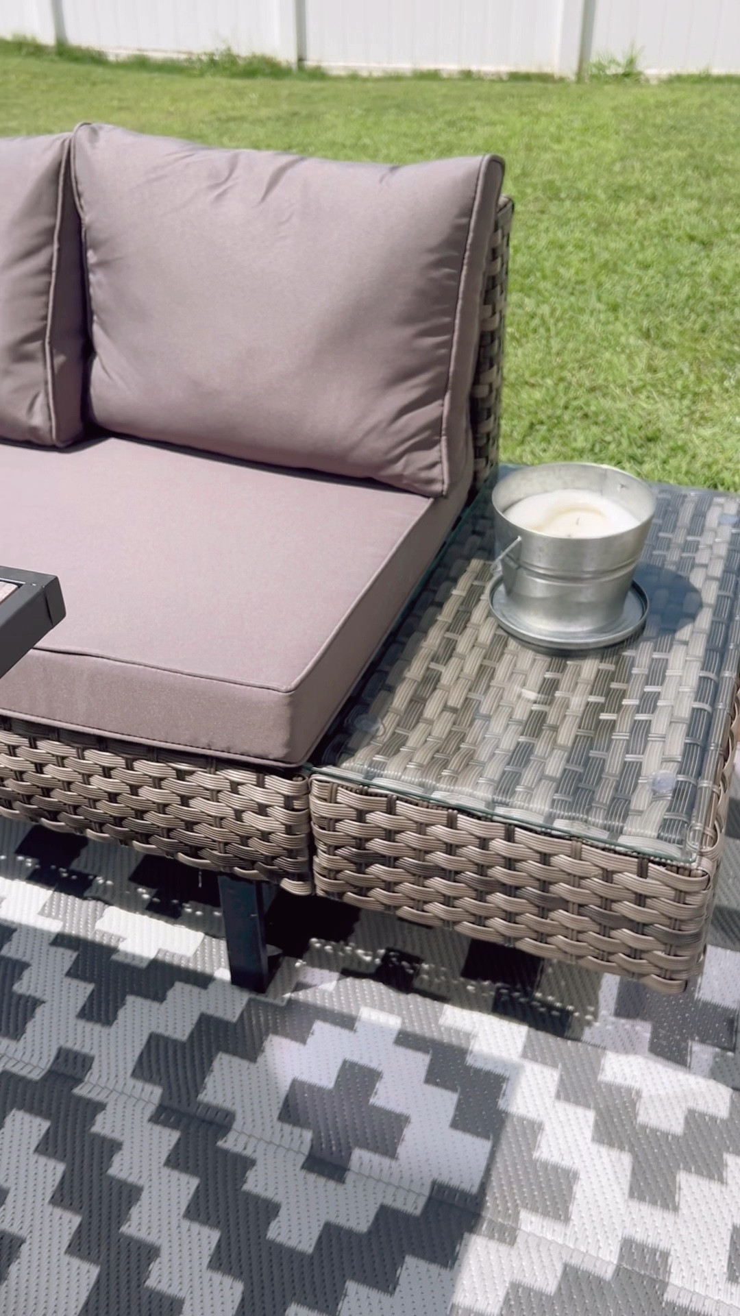 Patio refresh 

Couch - Great style and comfort 
Rug - great for patios or camping 
Fire pit - linked exact from Lowe’s and other options on Amazon 


Amazon home finds, patio refresh, outdoor decor, outdoor furniture, patio furniture, patio couch, outdoor couch, fire pit, camping must haves, outdoor rug, flower vase, cookbook, welcome sign 

#LTKHome #LTKStyleTip #LTKFindsUnder100