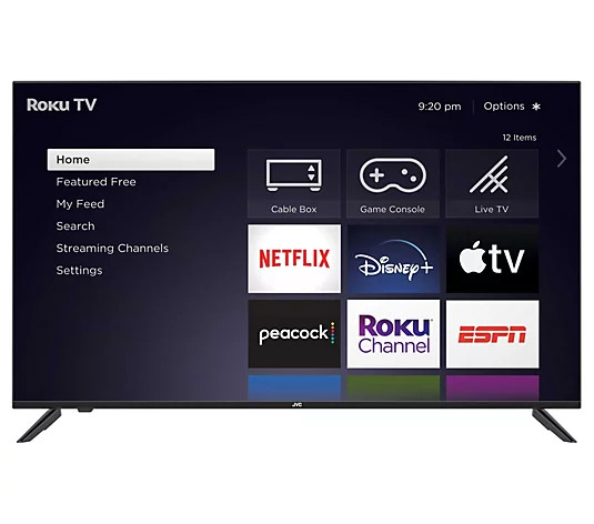 JVC 50" Class LED 4K UHD Smart Roku TV LT-50MAW625 - QVC.com | QVC