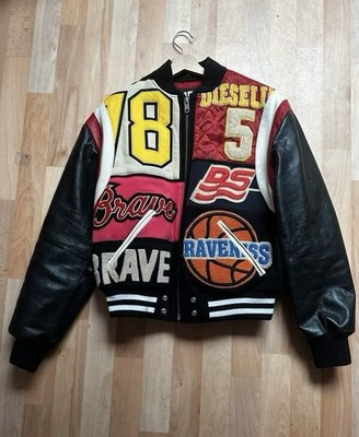 VERY RARE! Diesel L Keir Varsity Printed Bomber Wool/Leather Jacket Size S  | eBay | eBay US