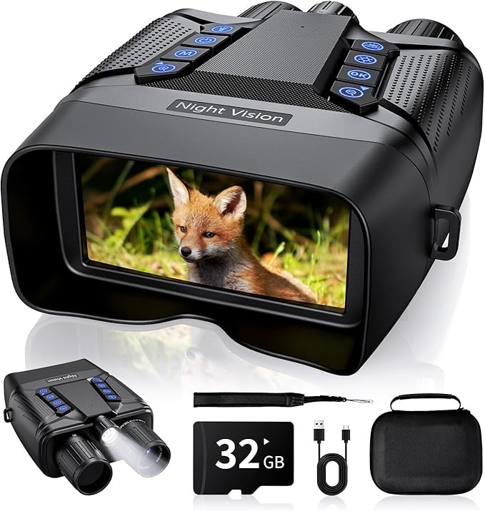 Night Vision Goggles, 4K Night Vision Binoculars, 5000mAH Rechargeable Infrared Binoculars with 3... | Amazon (US)