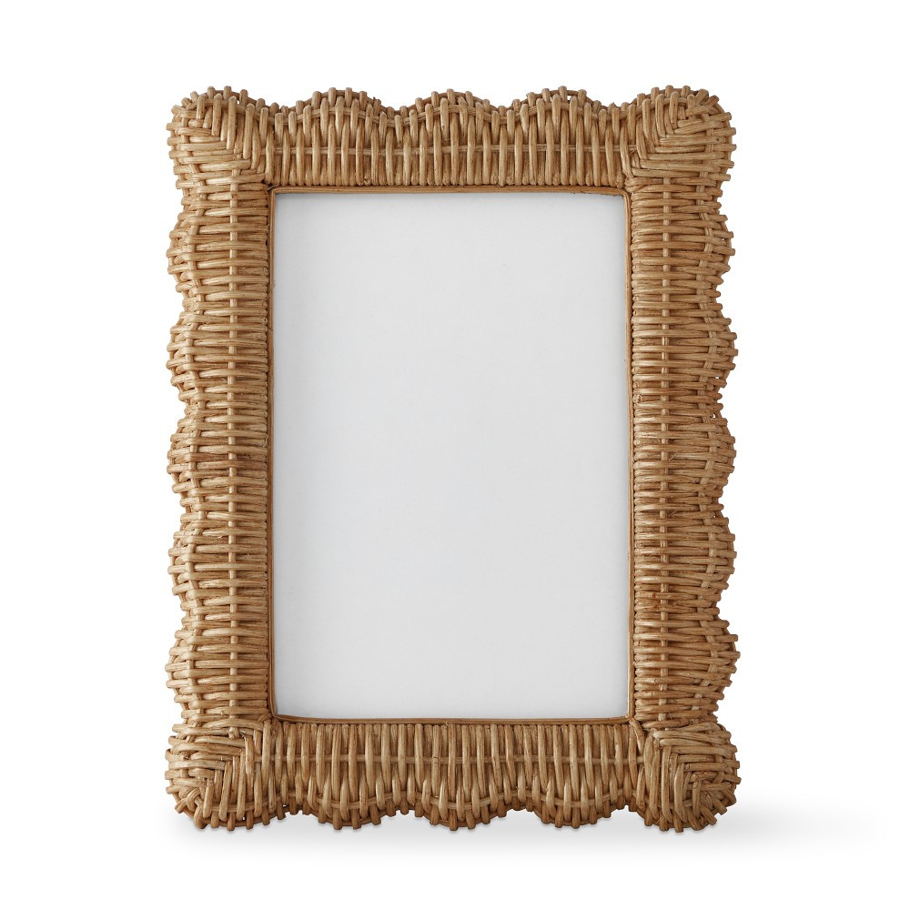 AERIN x Williams Sonoma Home Wicker Scalloped Gallery Frame | Williams-Sonoma