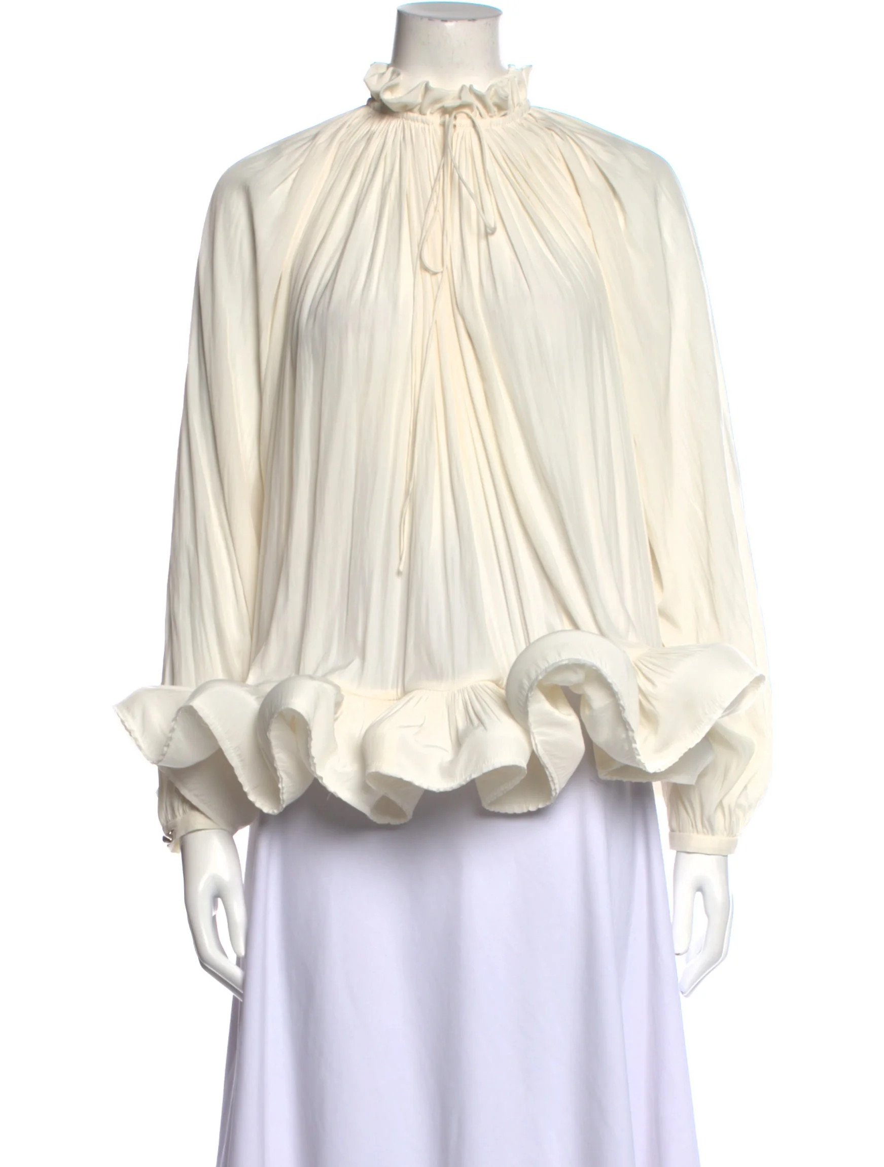 Mock Neck Long Sleeve Blouse | The RealReal