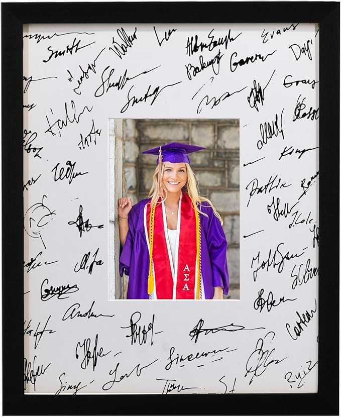 GraduatePro 11x14 Graduation Signature Board Picture Frame with 5x7 Mat for Wedding Birthday Gues... | Amazon (US)