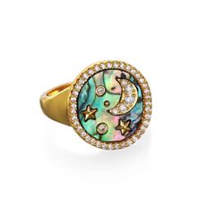 Nightscape Abalone Signet Ring | Sequin