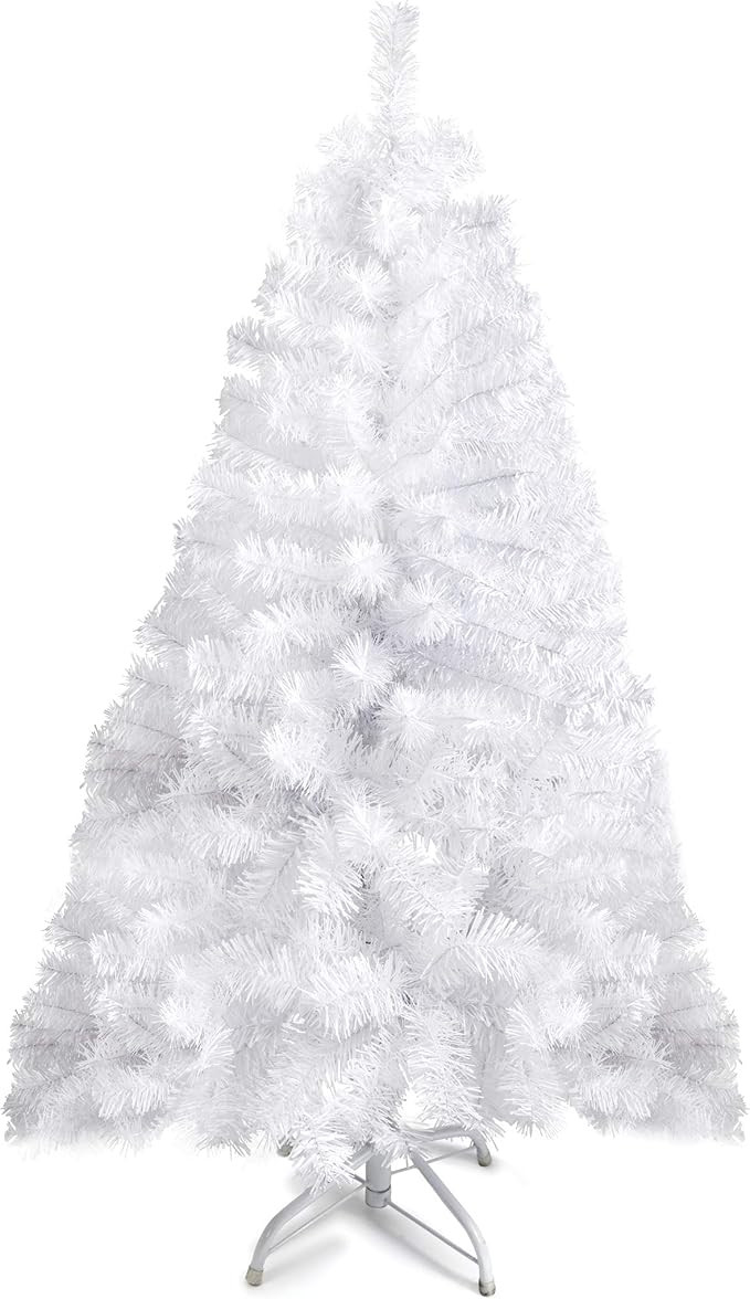 Prextex 4 Feet White Christmas Tree - 320 Tips Premium Hinged Artificial Canadian Fir Full Bodied... | Amazon (US)