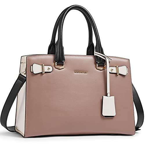 BOSTANTEN Women Leather Handbag Designer Satchel Purses Top Handle Shoulder Totes Crossbody Bag | Amazon (US)