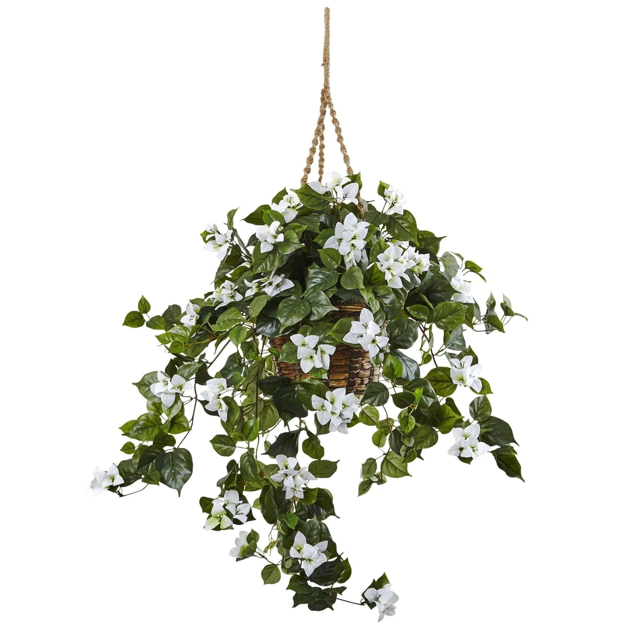 Bougainvillea Hanging Basket | Nearly Natural | Nearly Natural