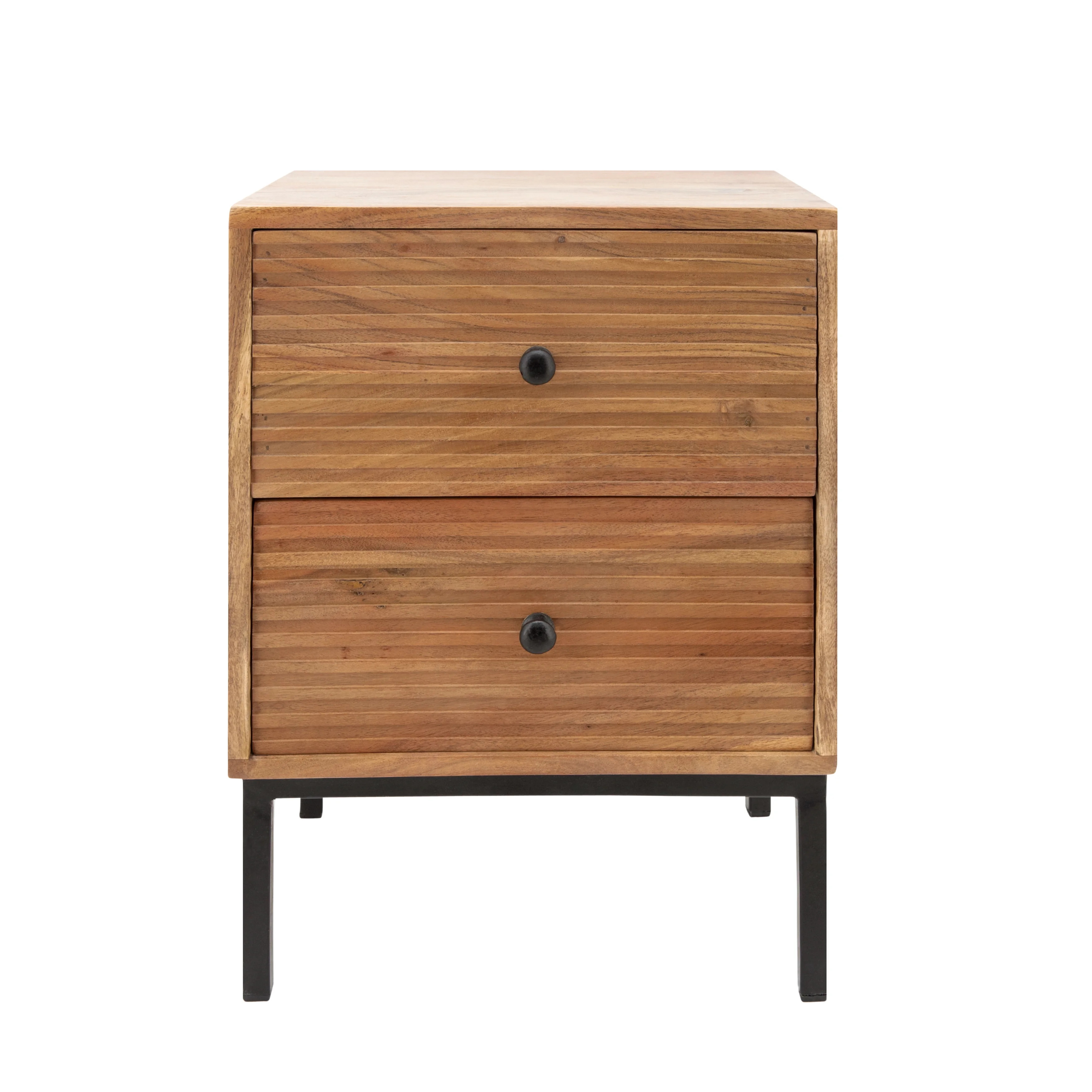 Sagebrook Home 22" Wood Side Table with 2 Drawers, Brown | Walmart (US)