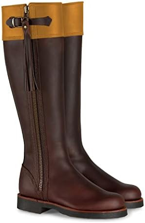 FOWT Women Cowboy Knee High Boots Low Chunky Heel Fringed Knee Boots Round Toe Side Zipper Buckle... | Amazon (US)