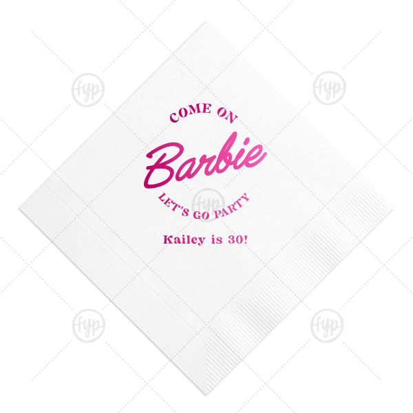 Barbie Birthday Napkin | ForYourParty