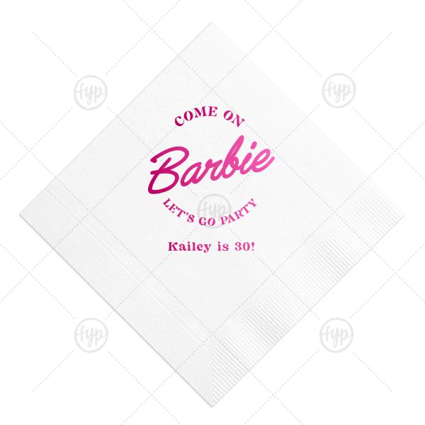 Barbie Birthday Napkin | ForYourParty