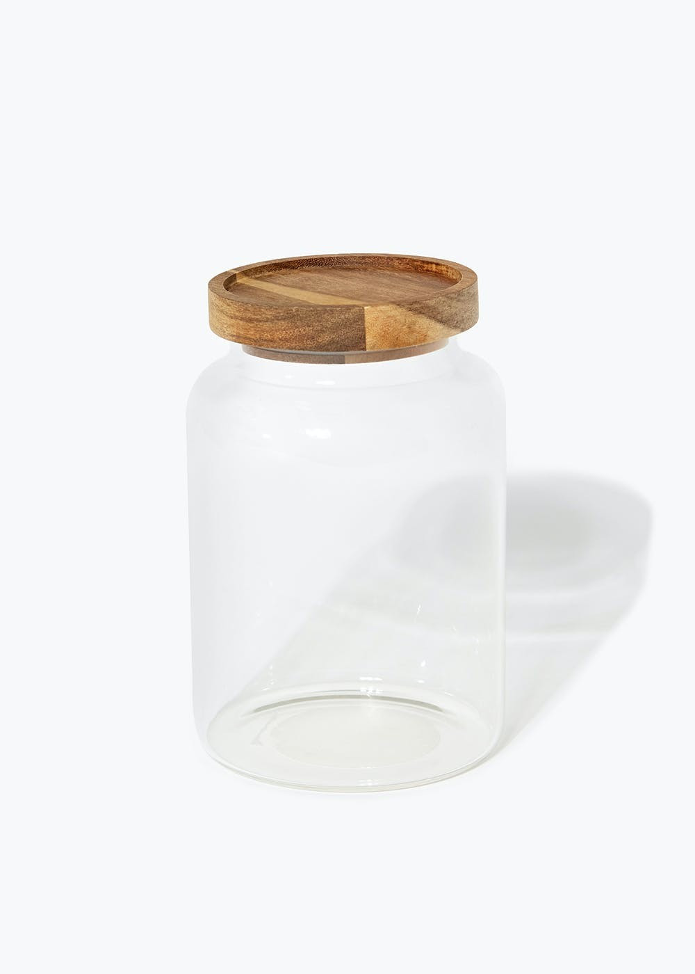Small Acacia Lid Glass Jar (16cm x 11cm) – Clear | Matalan (UK)