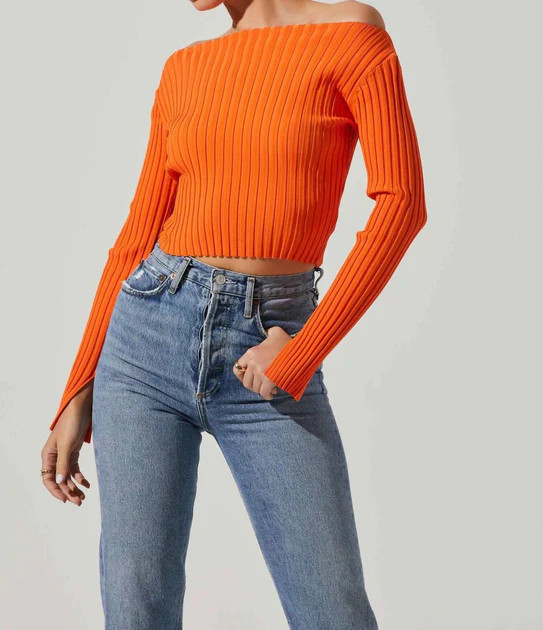 Alessandra Sweater In Orange | Shop Simon