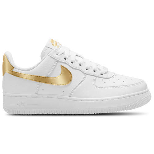 Nike Womens Nike Air Force 1 '07 LE Low - Womens Shoes Gold/White Size 09.0 | Foot Locker (US)