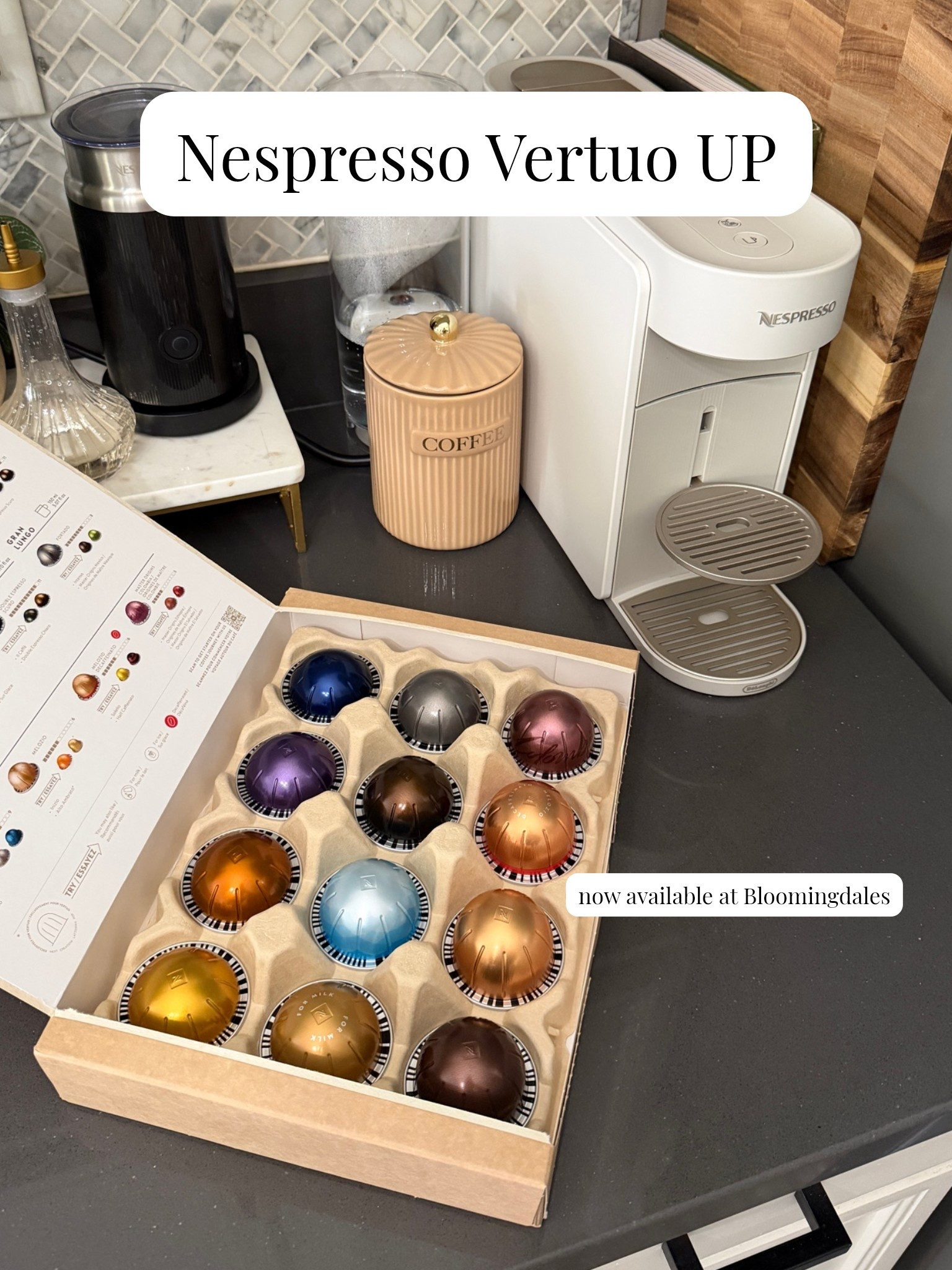 Nespresso Vertuo UP Coffee and Espresso Maker by DeLonghi with Aeroccino Milk Frother. The new Nespresso Vertuo UP is available now at @bloomingdales-us  and you can shop the machine and my coffee must haves here 🤎 @Nespresso
#bloomiespartner #Nespresso #CoffeeRoutine #Liketkit #HomeCafe #LTKfinds

#LTKHome #LTKHome #LTKmorningroutine #LTKOver40