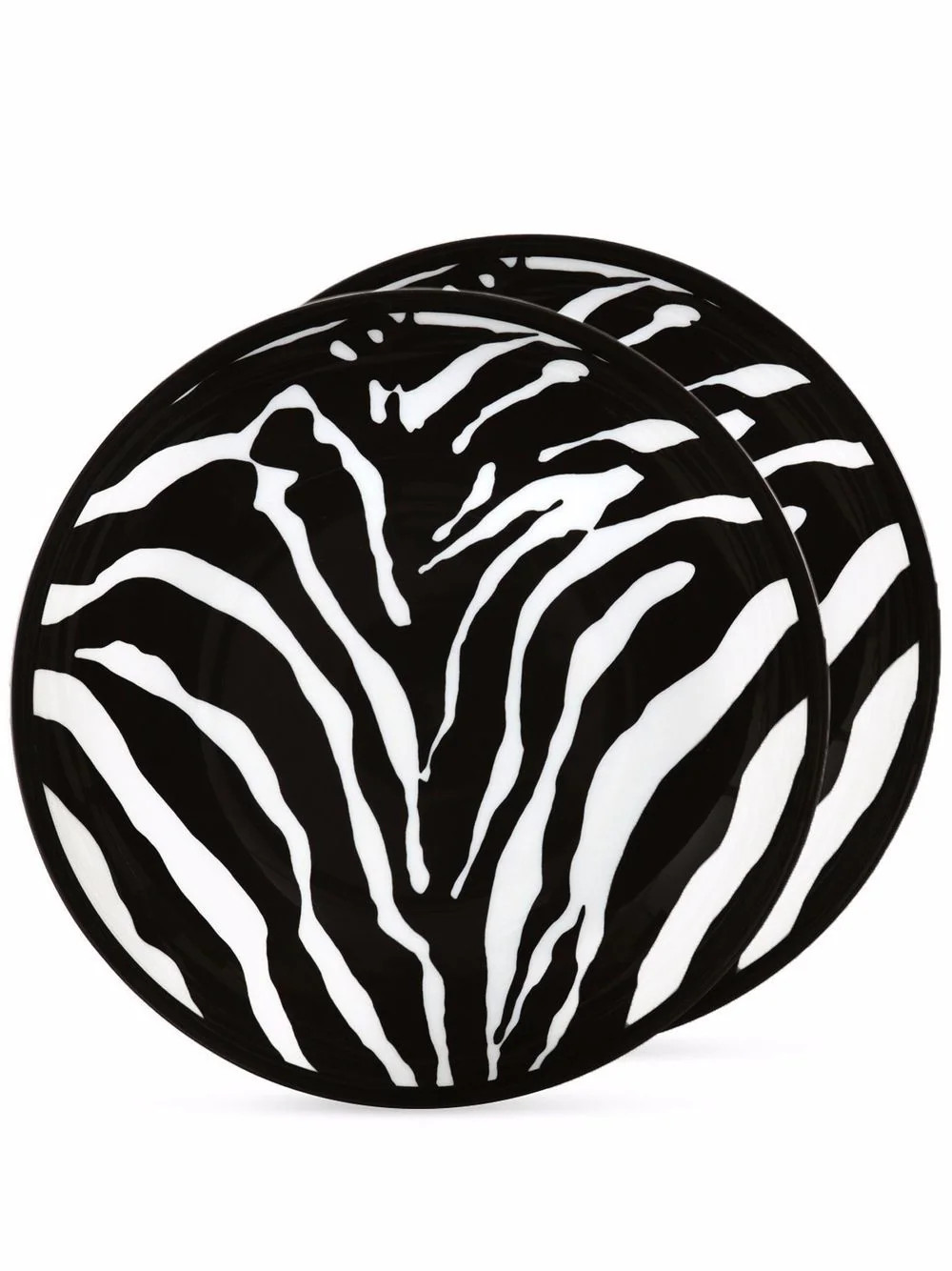Dolce & Gabbana zebra-print porcelain soup plates (set of 2) - Black | Farfetch Global