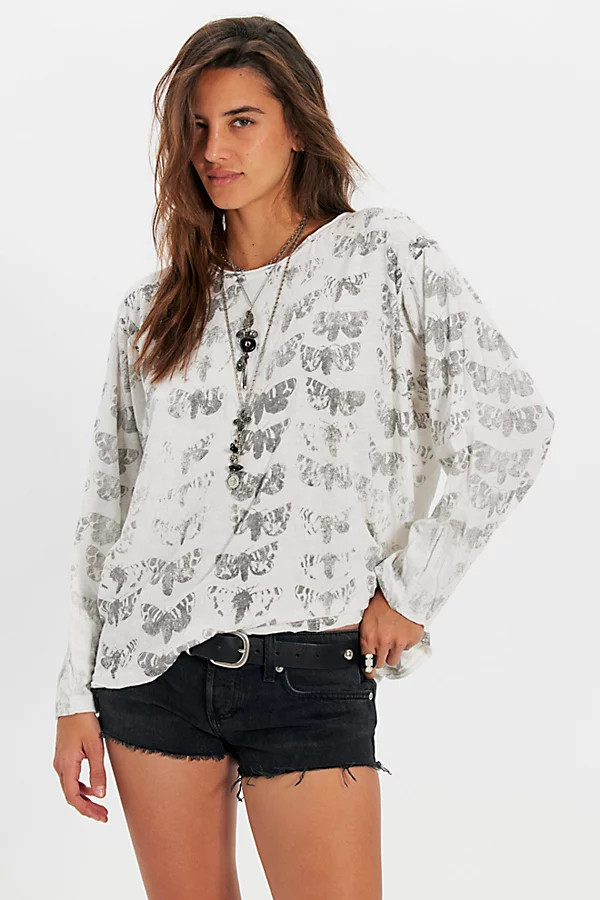 Magnolia Pearl Moth Viggo Long Sleeve Tee | Free People (Global - UK&FR Excluded)