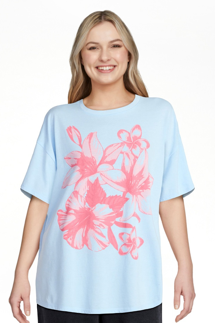 No Boundaries Washed Graphic Boyfriend Tee, Women's XXS-XXL | Walmart (US)